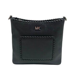 Michael Kors Dark Gray Leather Gloria Crossbody